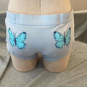 PINK Victoria’s Secret Logo Shortie Panty (Boyshort) XL - Butterfly Graphic